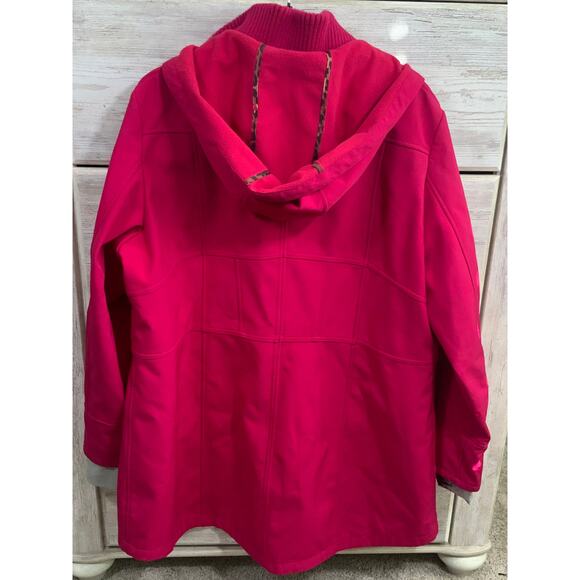 Betsy Johnson Y2K Hot Pink Cheetah Trim Jacket 1X - Picture 2 of 4